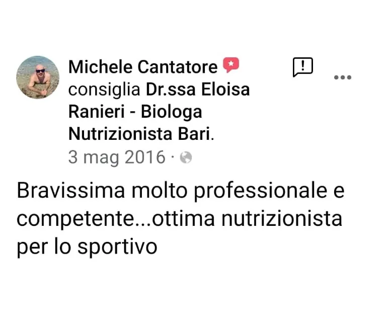 Nutrizionista Bari Dr. Ssa Eloisa Ranieri