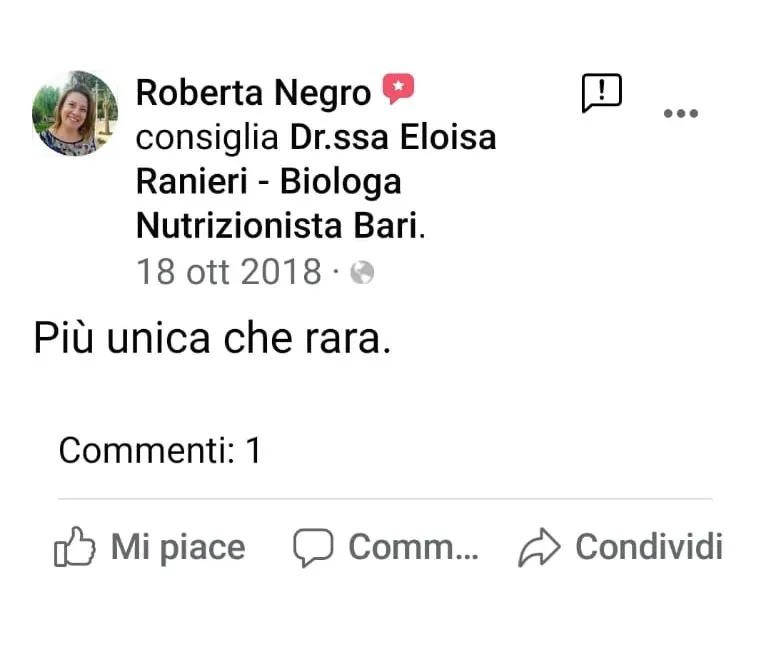 Nutrizionista Bari Dr. Ssa Eloisa Ranieri